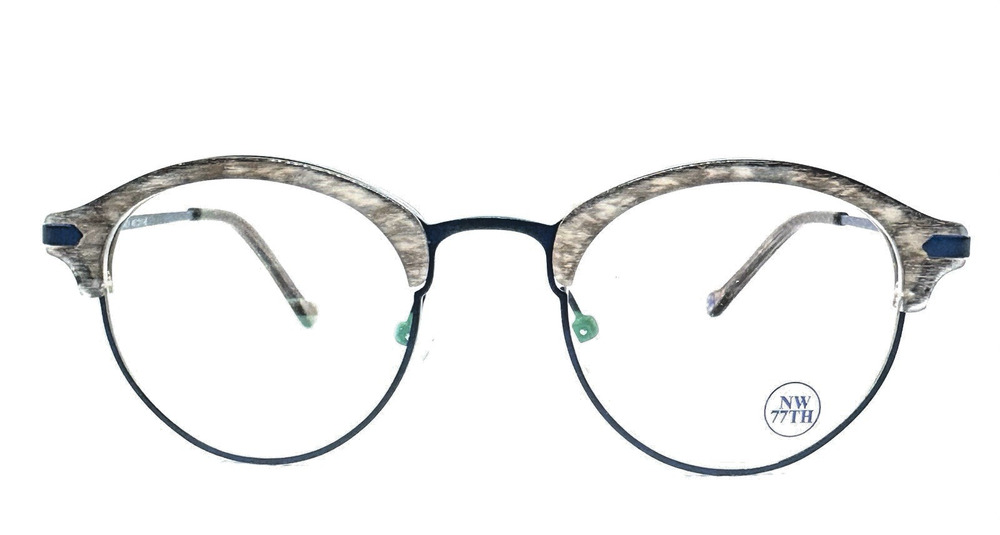NW 77TH USA VEST GREY BLUE EYEGLASSES FRAMES 46-21-145 AUTHENTIC MADE IN USA